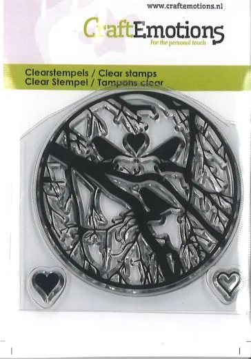CraftEmotions Clearstamps - Kreis mit Zweigen und V�geln