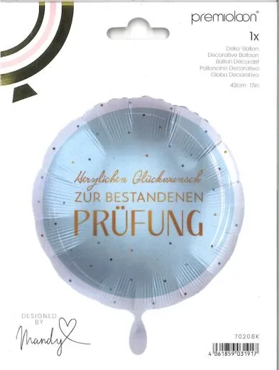 Folienballon Herzlichen Gl�ckwunsch zur bestandenen PR�FUNG