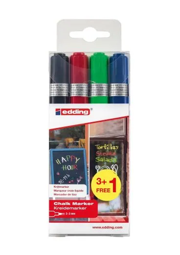 EDDING 4095 KREIDEMARKER 4ER-SET SORTIERT BTS