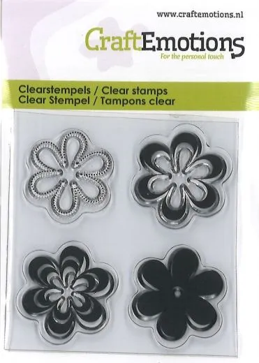 Craft Emotions Clear Stamps - Blumen 3