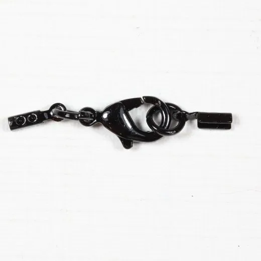 Endteil montiert - Karabiner 1,5mm schwarz