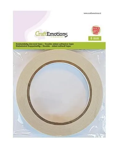 Craft Emotions Paper Tape doppelseitiges Klebeband 6mm 20m