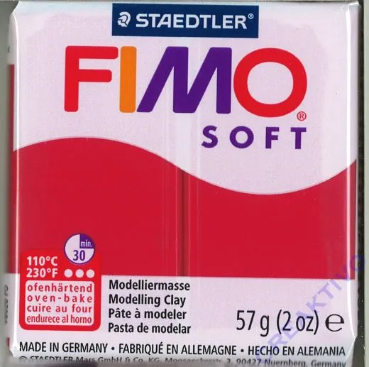 Fimo Soft Modelliermasse 57g kirschrot
