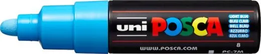 Marker Uni Posca PC-7M, 4,8 - 5,5, hellblau (8)