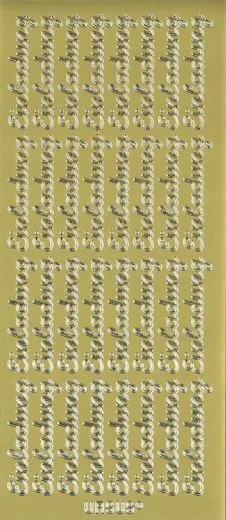 Sticker Einladung gold