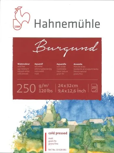 Aquarellblock Burgund matt 24cm x 32cm