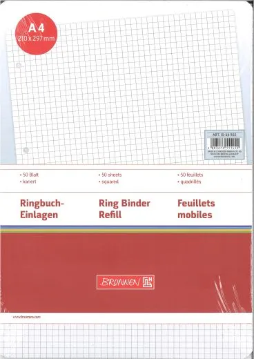 Ringbuch-Einlagen A4 kariert