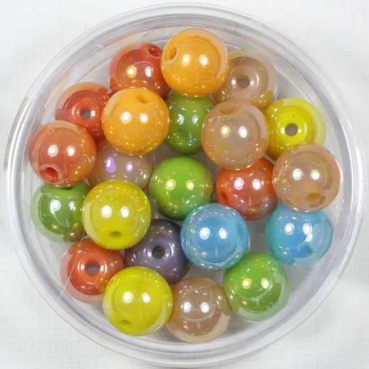 Glasperlen 8mm - hell multi