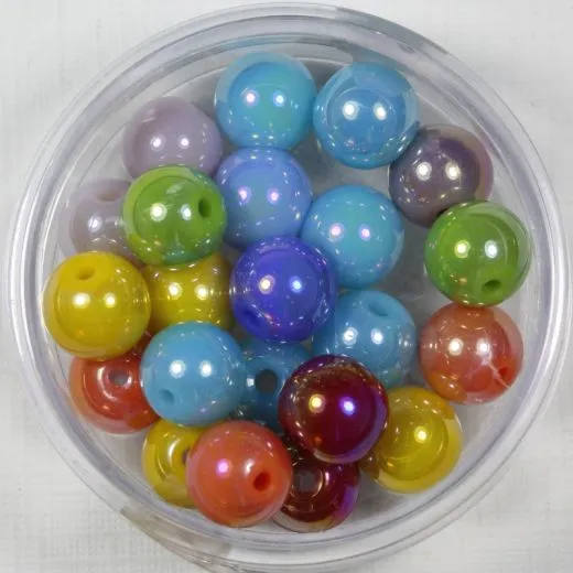 Glasperlen 8mm - dunkel multi