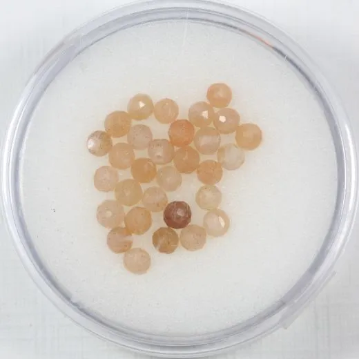 Halb-Edelsteine geschliffen 3mm - sunstone