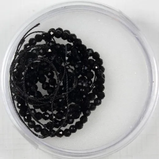 Glasschliffperlen 2mm schwarz