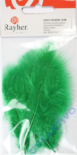 Deko-Federn 8cm 10 Stück dunkelgrün