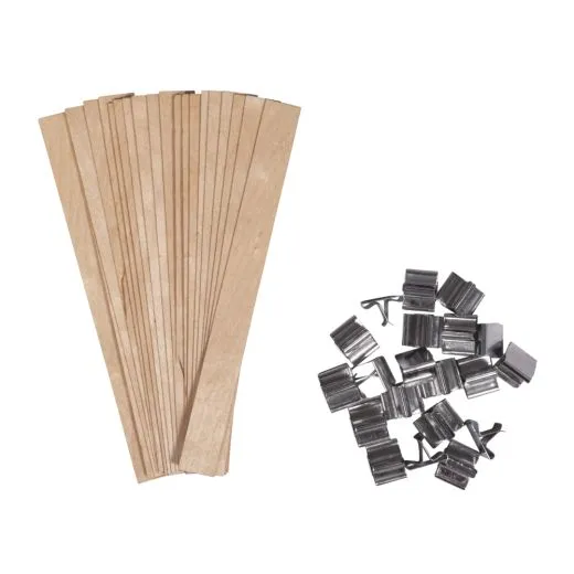 Holzdocht mit Metall Dochthalter