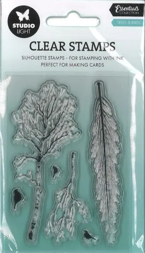 StudioLight Clear Stamps - Trees & birds