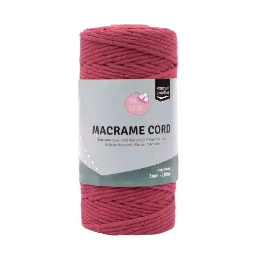 Makramee Garn 3mmx100m Bordeaux