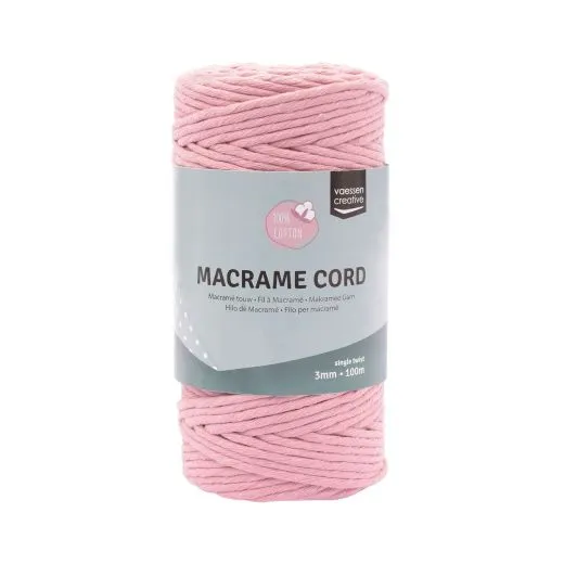 Makramee Garn 3mmx100m Altrosa