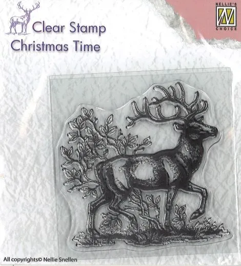Nellies Choice Clear Stamp Christmas Time - Reindeer