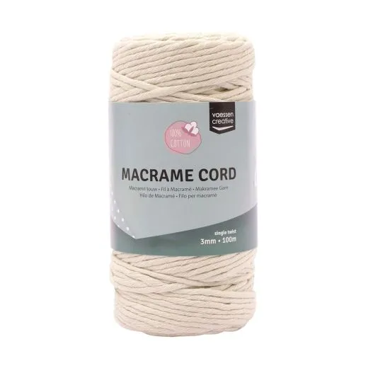 Makramee Garn 3mmx100m Natural