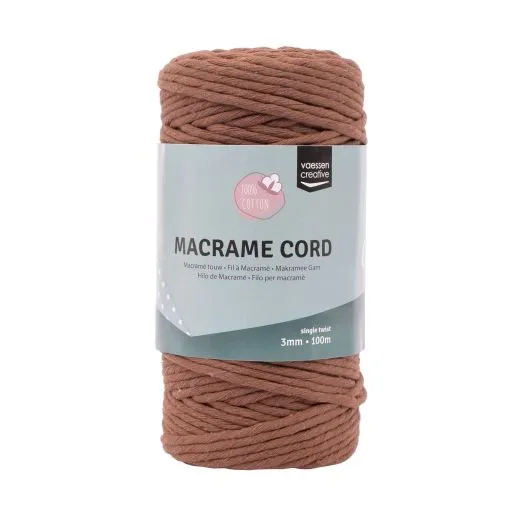 Makramee Garn 3mmx100m Braun