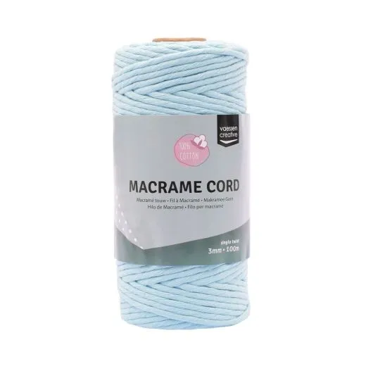 Makramee Garn 3mmx100m Hellblau
