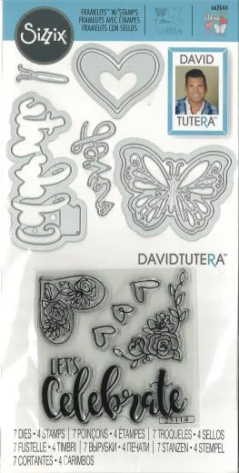 Sizzix Framelits w/stamps - Lets celebrate