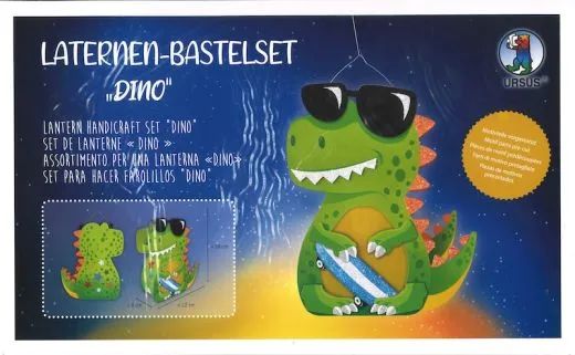 Laternen-Bastelset Motiv Dino