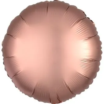 Folienballon rund ros� gold matt