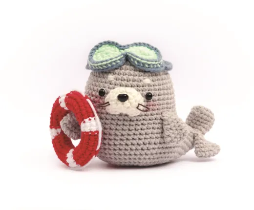 Amigurumi H�kelset Seehund 13cm