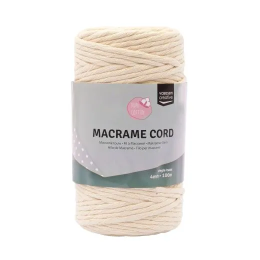 Makramee Garn 4mmx100m Natural