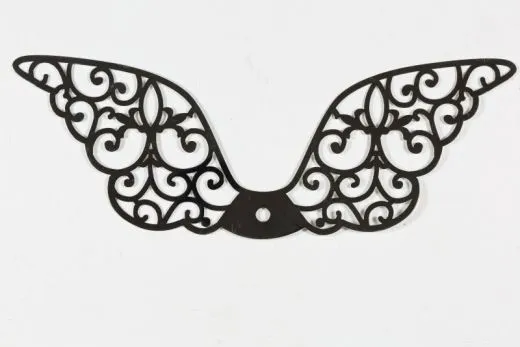 Metallfl�gel silberfb. 130x38mm