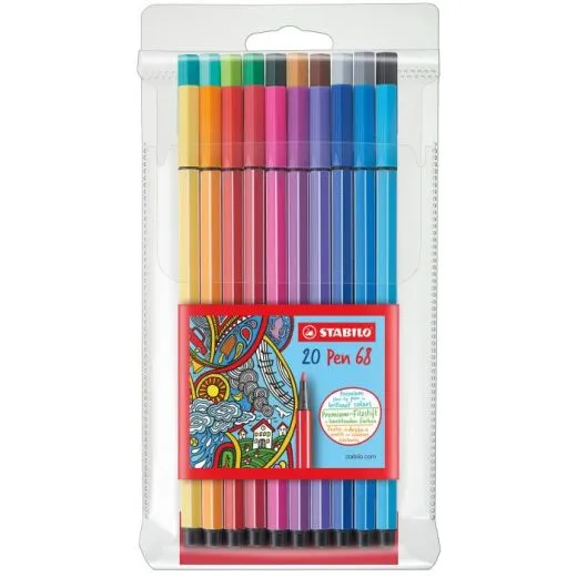 Premium-Filzstift STABILO� Pen 68 Etui 20Farben