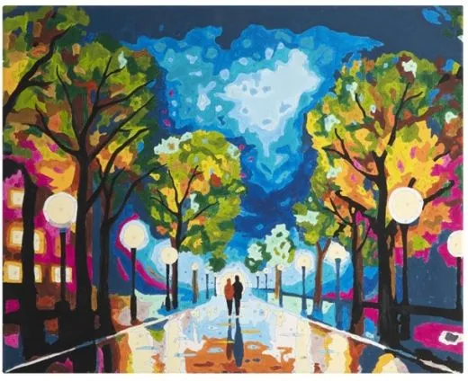 Nassau fine art Malen nach Zahlen - Nachtspaziergang