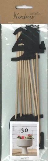 Cake Topper Zahlenreihe schwarz