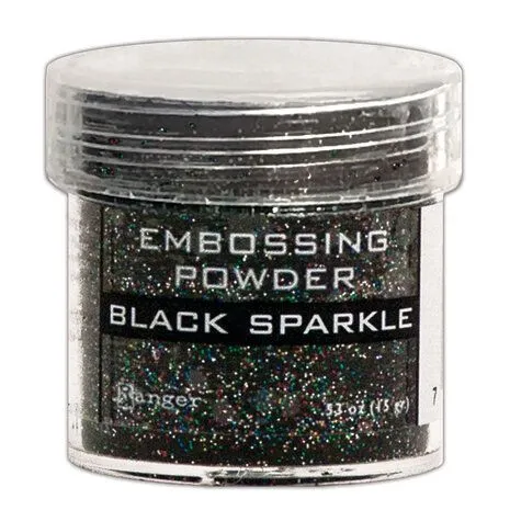 Ranger Embossing Powder black sparkle