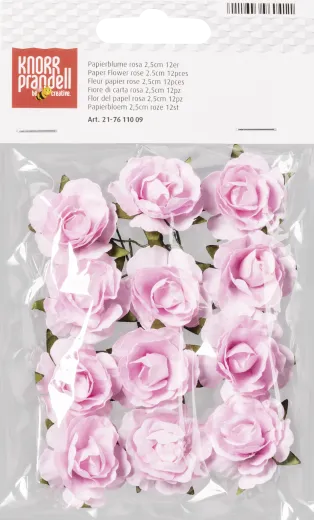 Papierblume rosa 12er