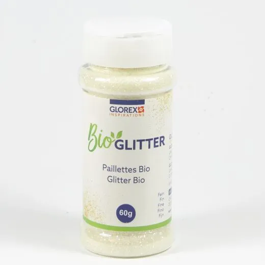 Bio Glitter fein 60g wei�