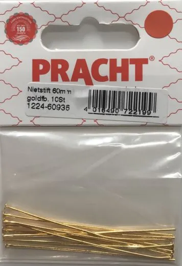 Nietstift goldfb. 60mm