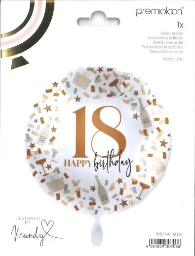 Folienballon Happy Birthday 18