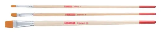 �l- und Acrylpinselset 3 Flach - Polyester lang