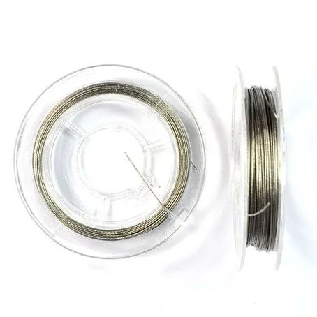 Edelstahldraht nylonbeschichtet platinffb. 0,38mm 10m