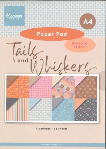 Marianne Design Paper Pad A4 - Tails & Whiskers