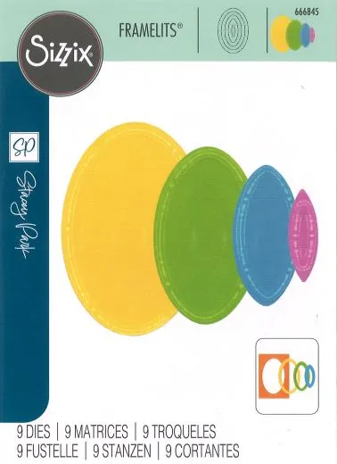 Sizzix Framelits Die by Stacey Park Fanciful Reversed, Clare Classic Ovals