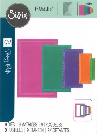 Sizzix Framelits Die by Stacey Park Fanciful Reversed, Renee Deco Rectangles