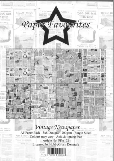 A5 Paper Pack - Vintage Newspaper