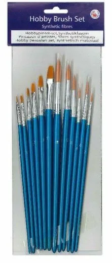 Pinselset Synthetikfaser 6x rund und 6x flach