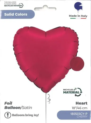 Folienherz satin cherry 46cm