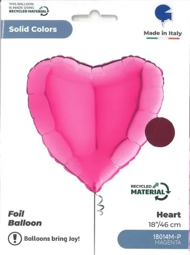 Folienherz magenta 46cm