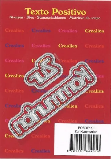 Crealies Texto Positivo Stanze Zur Kommunion