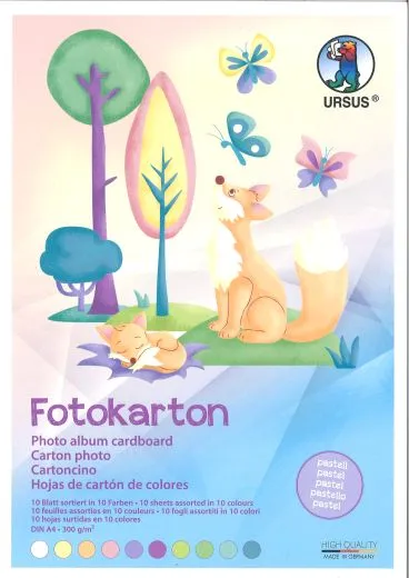 Fotokarton Block DIN A4 Pastell