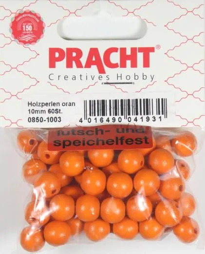 Pracht Holzperlen 10mm 60St orange